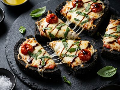 Fekete Pizza Szendvics